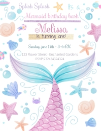 267+ Free Templates for Mermaid birthday party | PosterMyWall