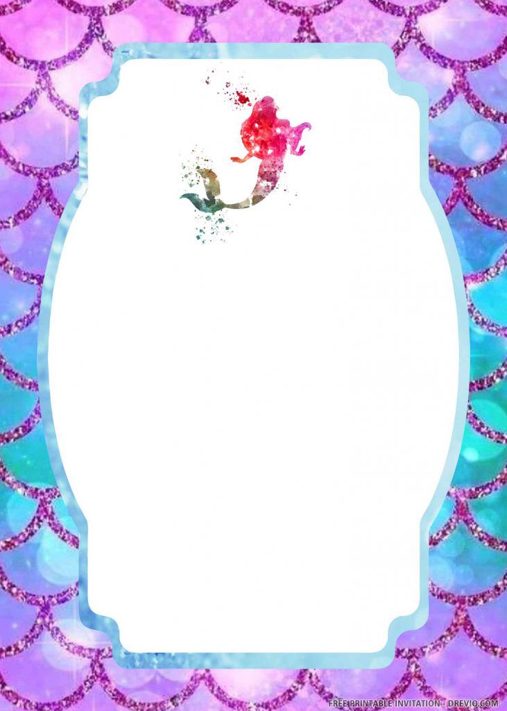 printable mermaid party invitations