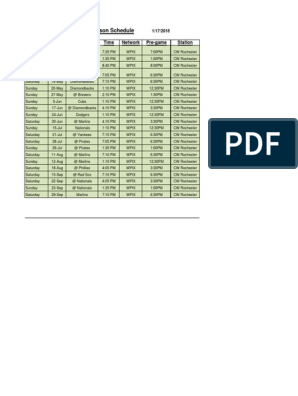 printable mets schedule 2018
