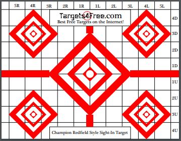 Champion Redfield Style Sight-In Target (Printable For FREE ...