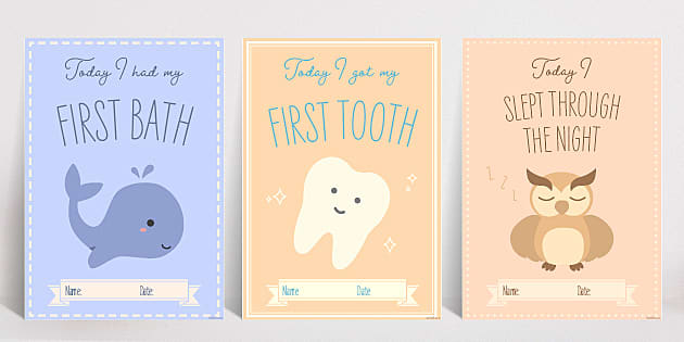 Printable Baby Milestone Cards | Twinkl Party (teacher made)