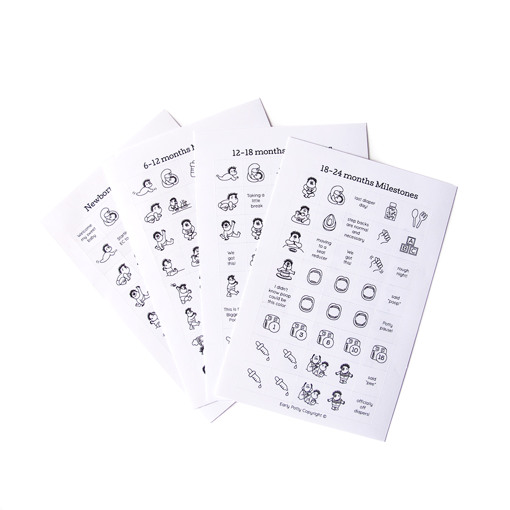 Baby Milestones Sticker Sheet - Early Potty