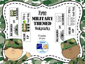 FREE Military Themed Bookmarks