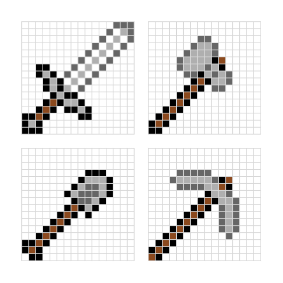 Minecraft designs for HAMA beads -