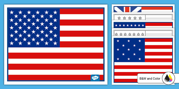 printable mini american flag