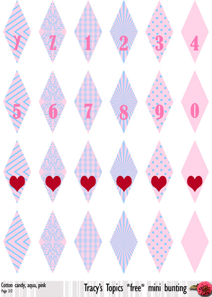 Free Printable - mini Bunting! {4 colour sets} — Pick-a-Pin Duo ...