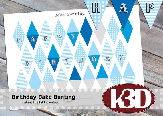 printable mini bunting flags