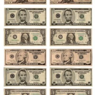 printable mini fake money