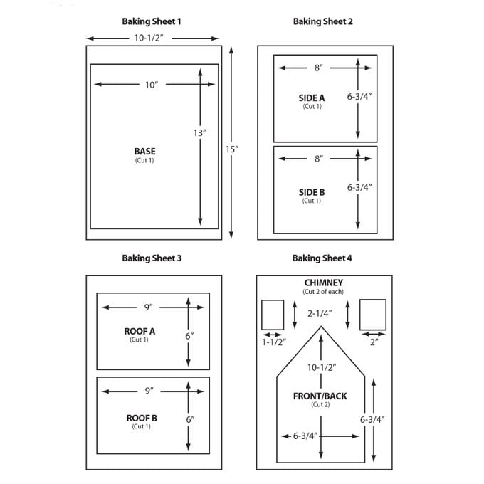 printable mini gingerbread house template