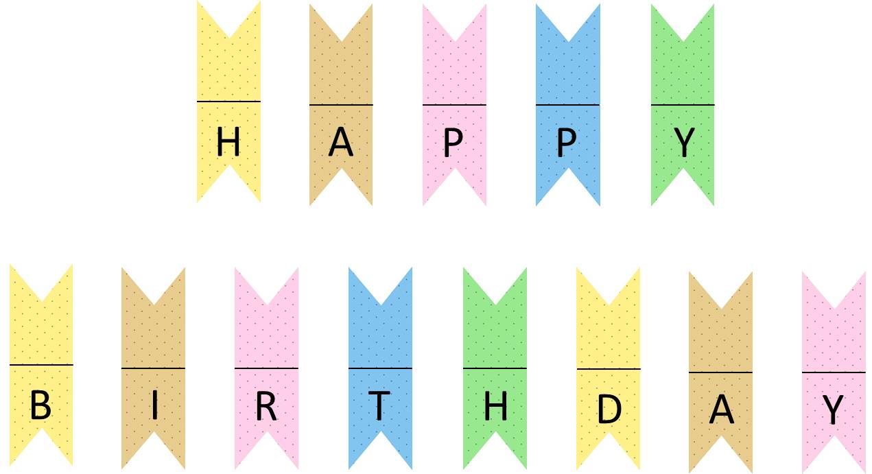 printable mini happy birthday banner