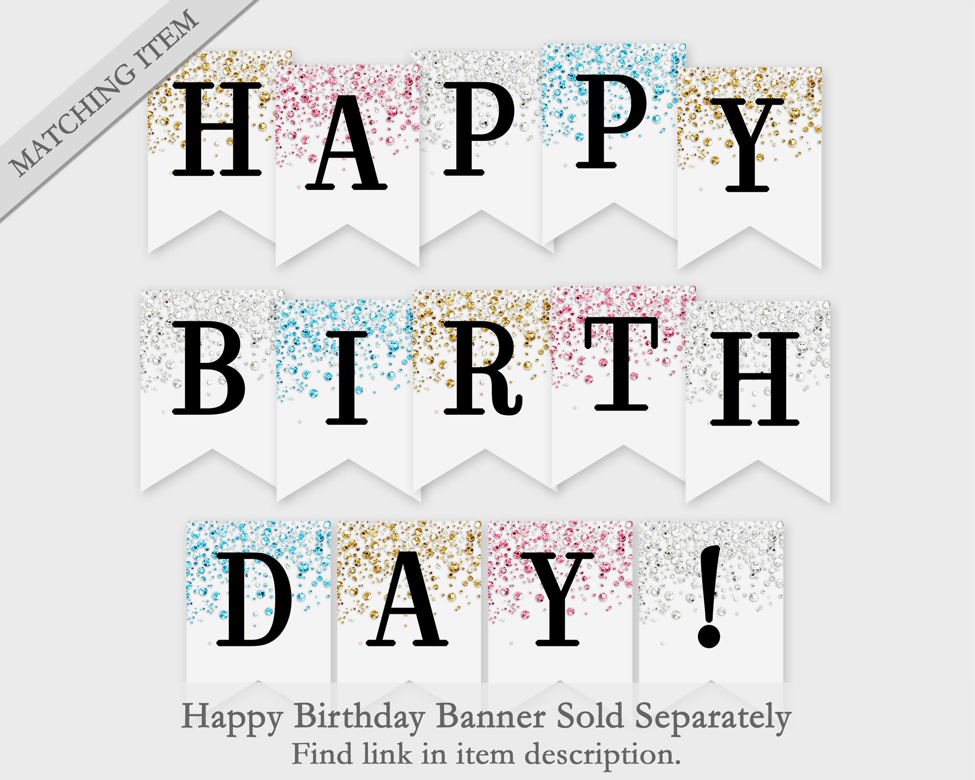 printable mini happy birthday banner