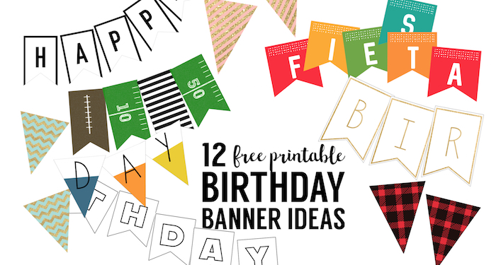 printable mini happy birthday banner