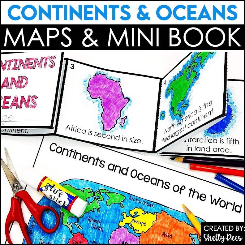 Continents and Oceans Activities | Mini Book and Printable World ...