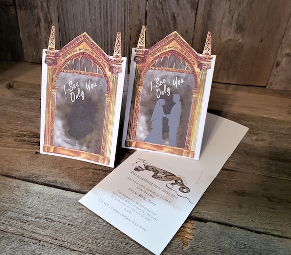 Printable Wizards Mirror Invitation editable Text  
