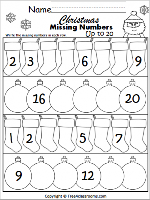Numbers - Missing Numbers 1 to 20 Archives FREE and No Login ...