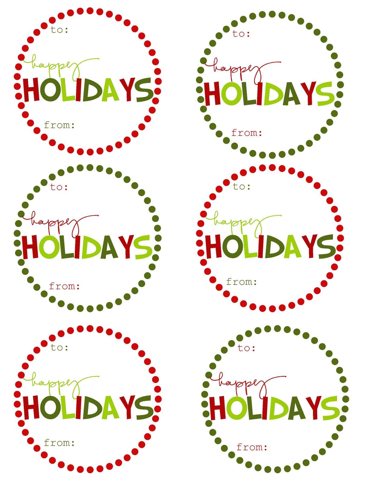 38 Sets of Free Printable Christmas Gift Tags
