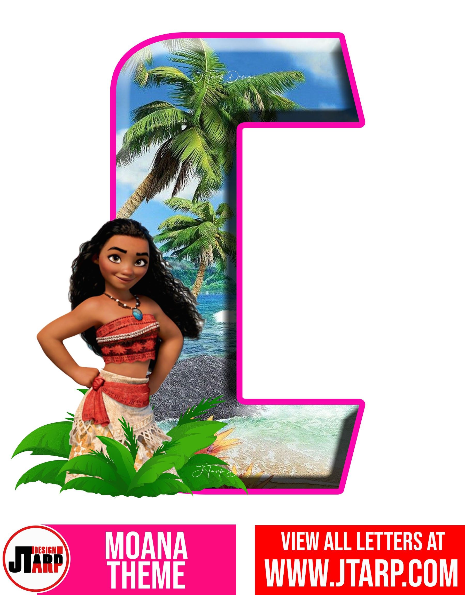 Moana Alphabet Letters and Numbers Free Printable - Printable