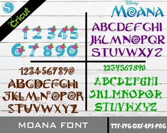 Moana Font Png Moana Alphabet SVG Font Cricut Font Silhouette ...