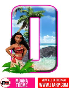 Moana Alphabet Printable Letters and Numbers