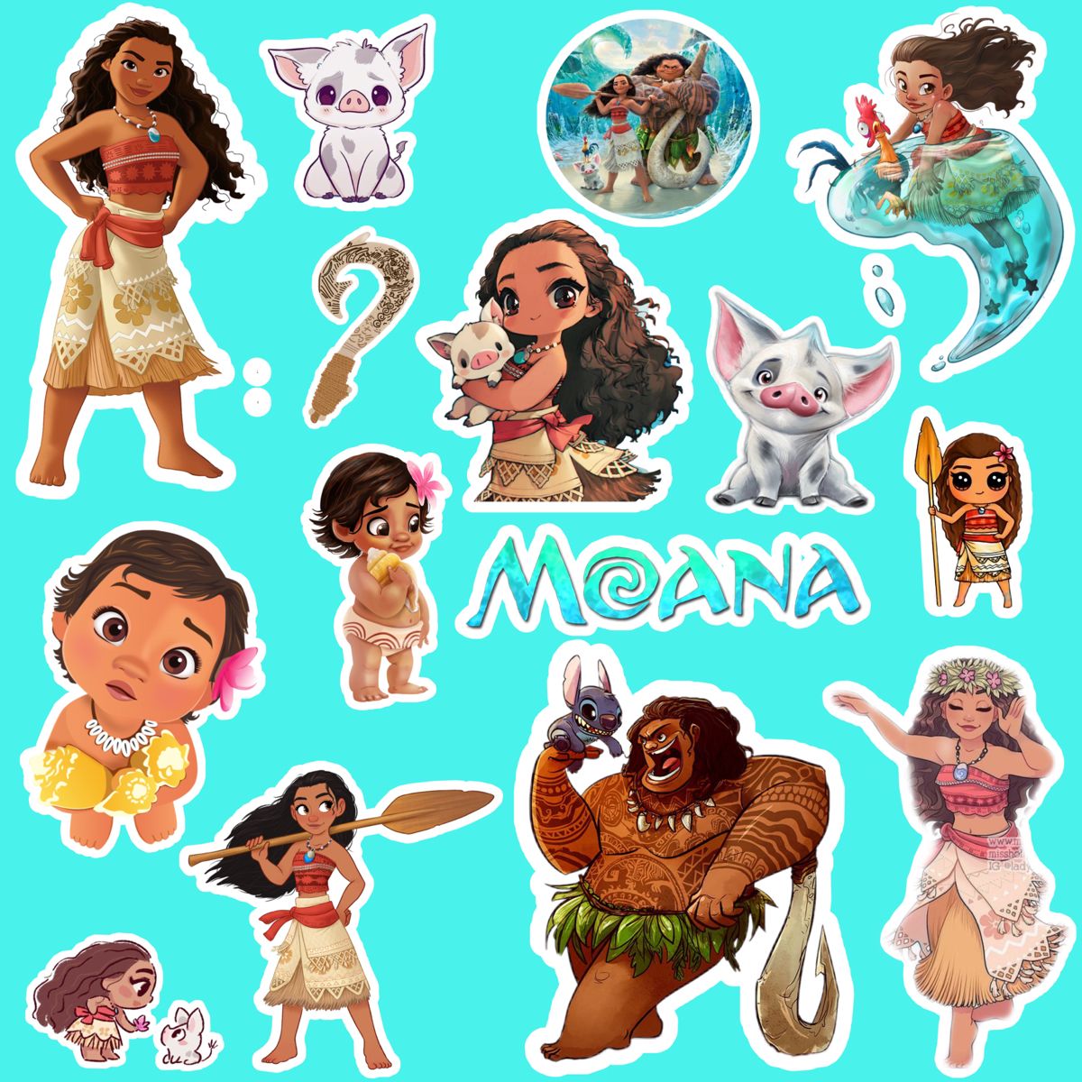 Moana stickers