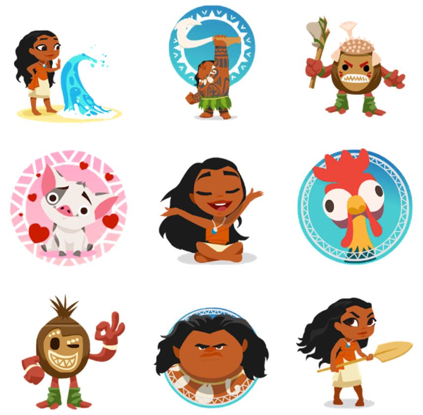 Moana Stickers For IPhone | Illustrations kids, Cute kawaii ...