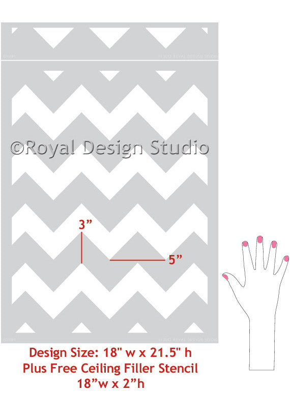 Modern Stencils | Modern Chevron Wall Stencils