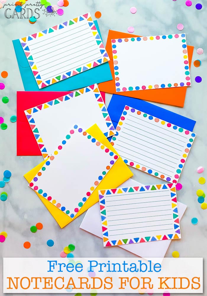Free Printable Notecards for Kids | Print Pretty Cards