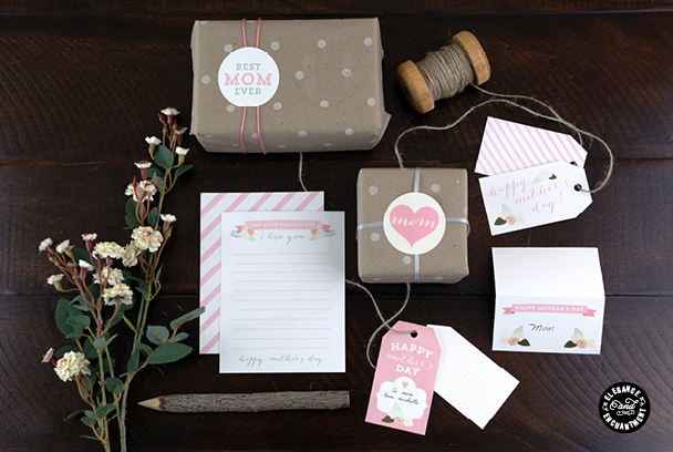 Mothers Day Printables - Stickers, Cards, Gift Tags and Place Cards