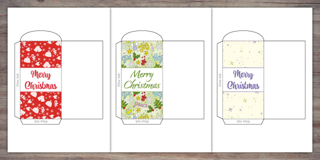 printable money envelope christmas