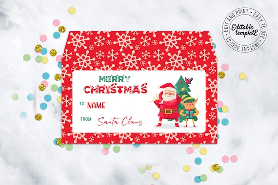 printable money envelope christmas