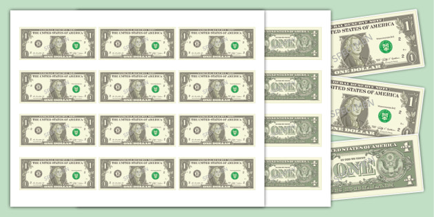 Play Money One Dollar Printable Resource | Twinkl USA