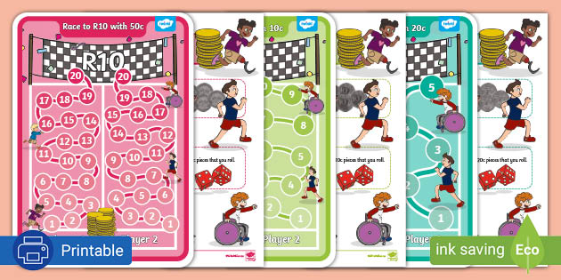Money Board Game | Printable | South Africa (teacher made)