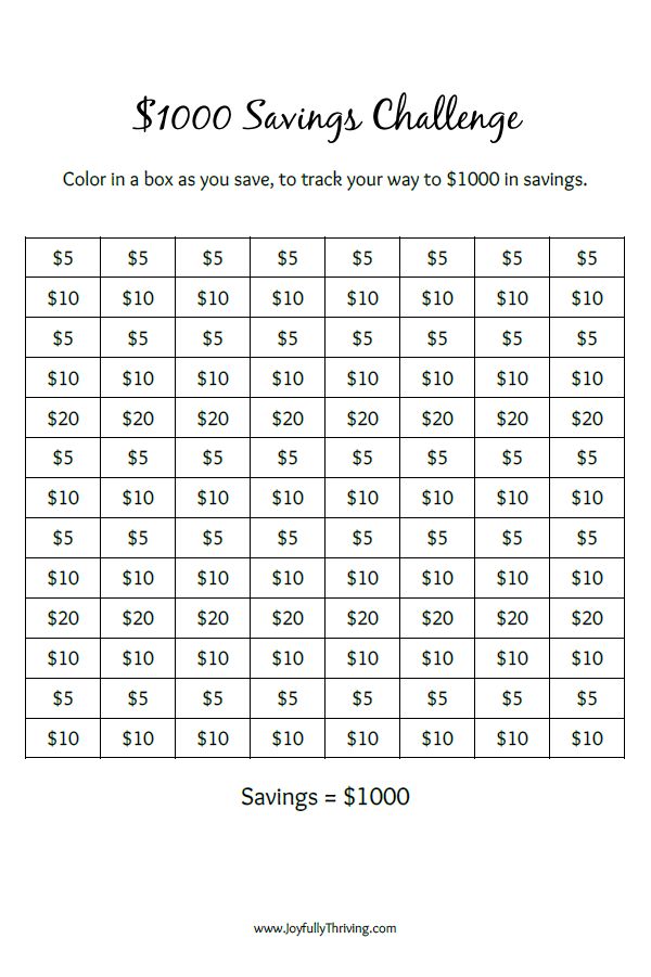 1000-savings-challenge-free-printable-savings-challenge-worksheets-library for Free Printable Money Saving Worksheets $1000 Savings Challenge | Free Printable Savings Challenge - Worksheets Library for Free Printable Money Saving Worksheets
