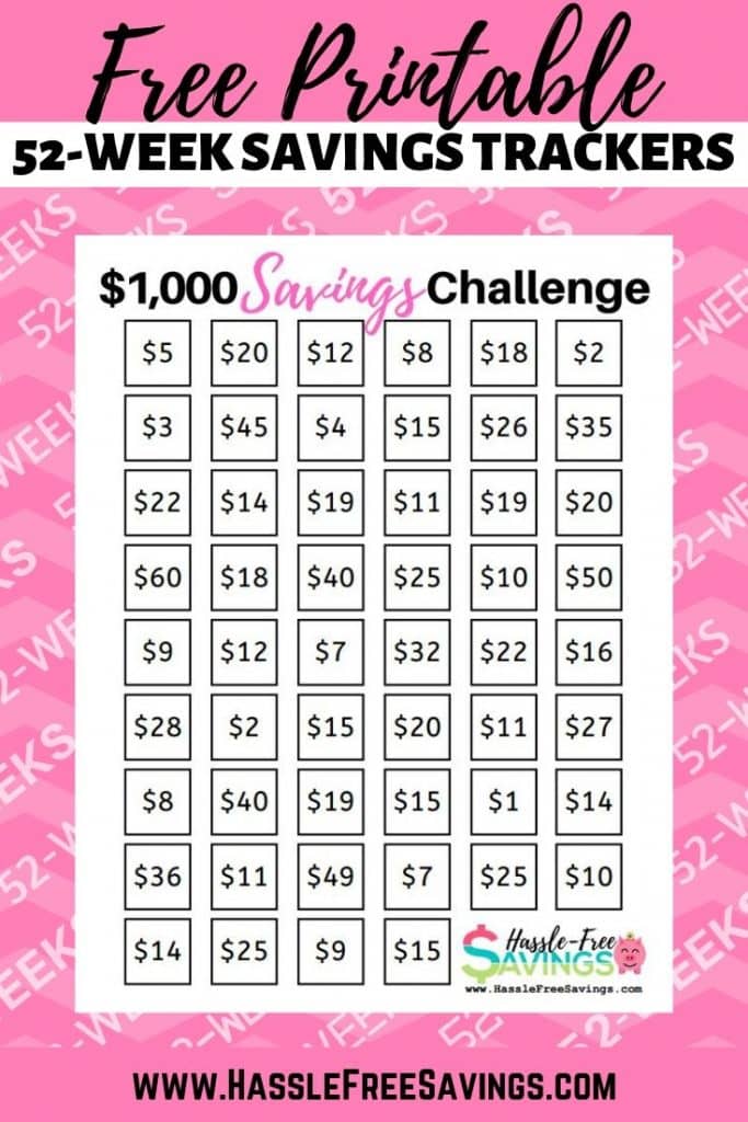 7-free-52-week-money-saving-challenge-printables-hassle-free-savings-worksheets-library for Free 52 Week Savings Challenge Printable 7 Free 52-Week Money Saving Challenge Printables - Hassle Free Savings - Worksheets Library for Free 52 Week Savings Challenge Printable