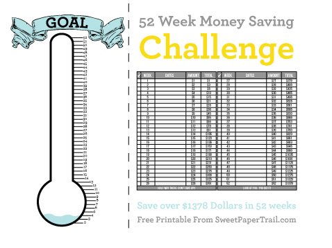 52 Week Money Saving Printable
