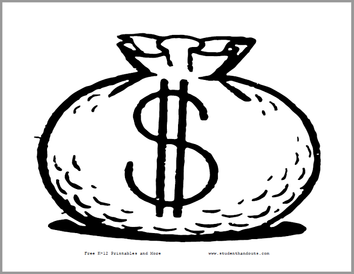 printable money sign