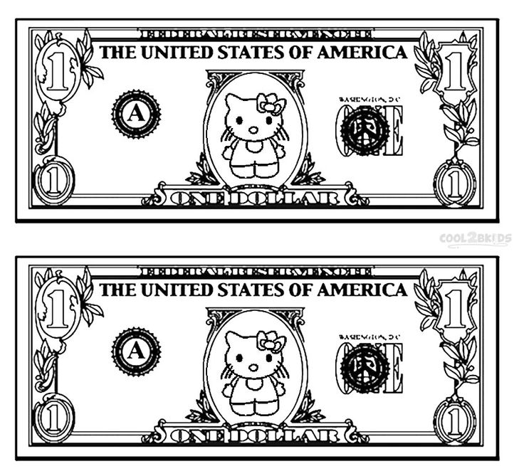 Printable Money Coloring Pages For Kids