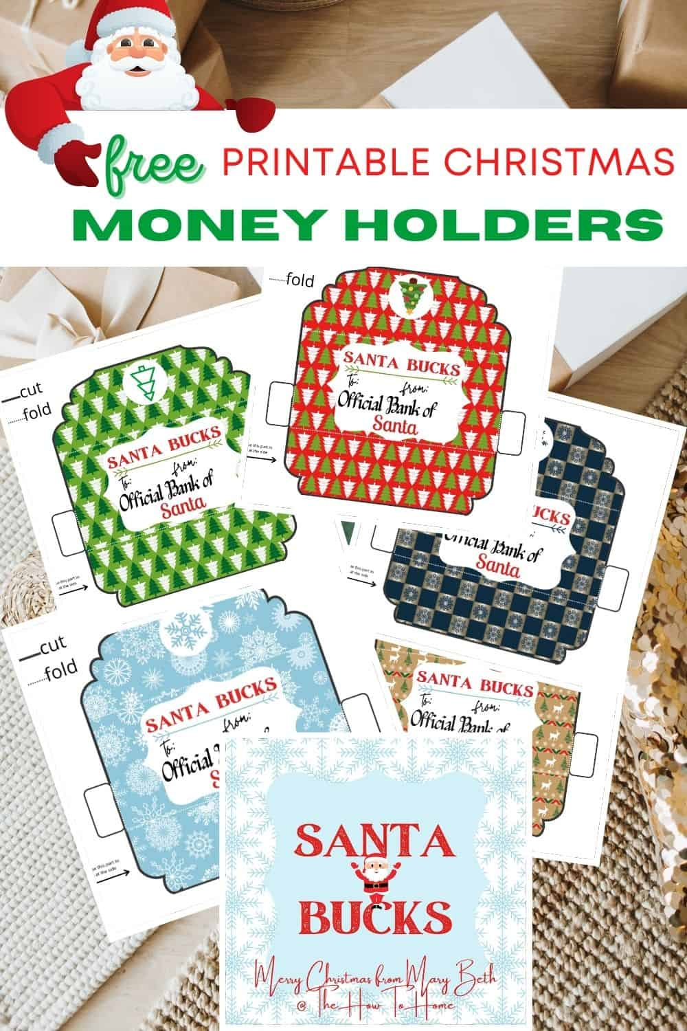printable money wallet christmas