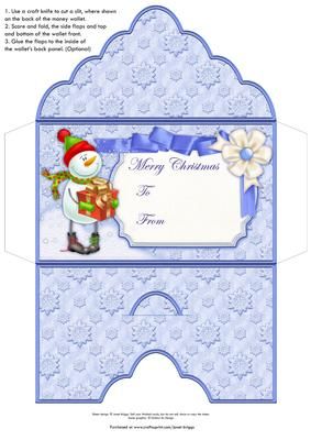 printable money wallet christmas