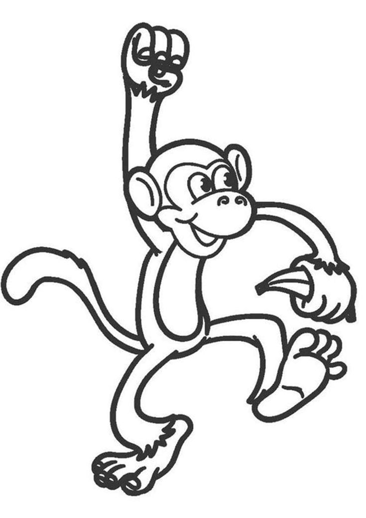 Free &  Easy To Print Monkey Coloring Pages - Tulamama