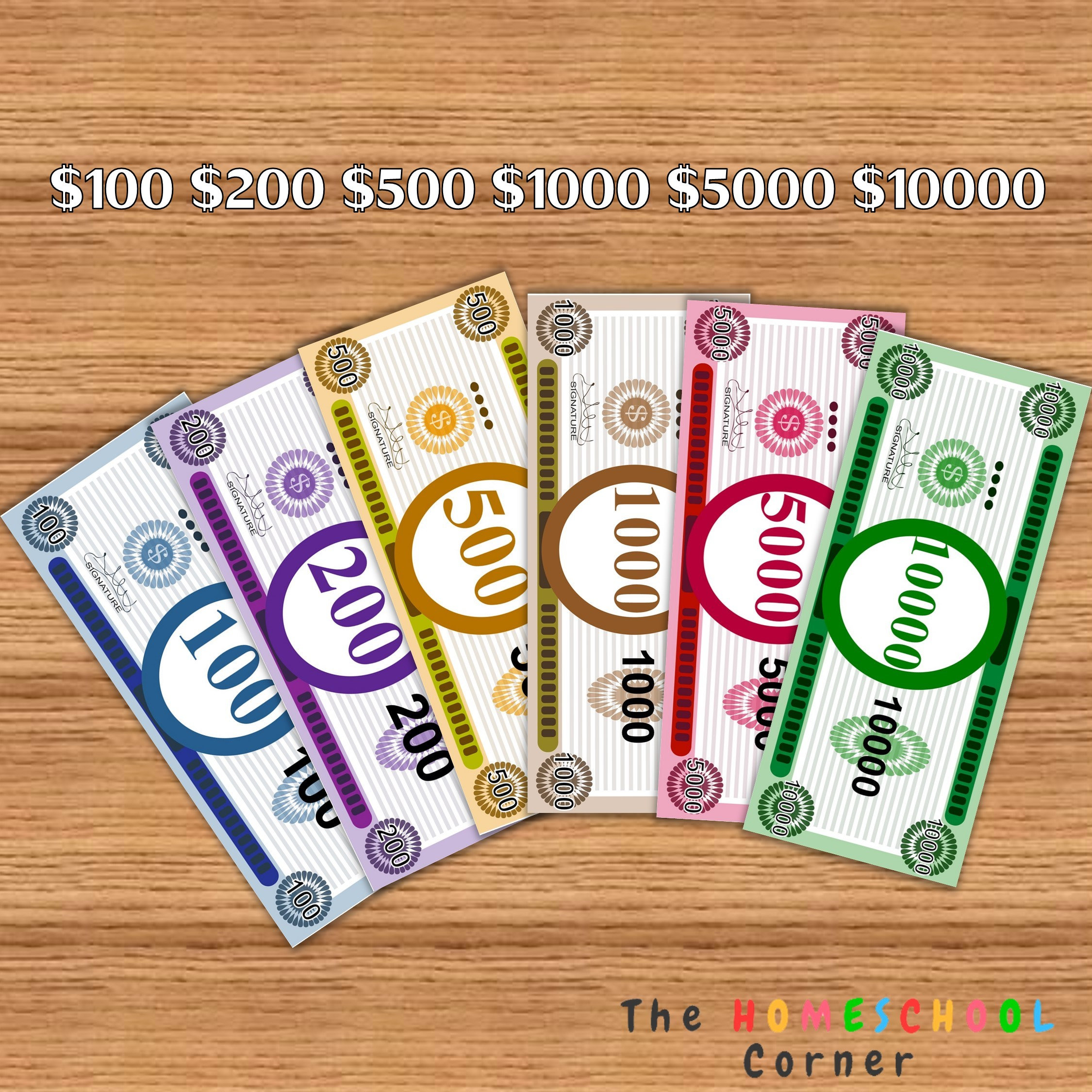 Printable Play Money Custom Play Money Party Money Pretend 
