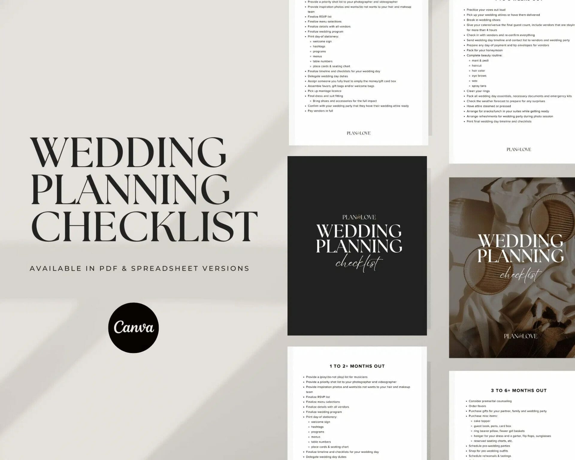 printable month to month wedding planner