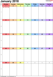 printable monthly planner january 2018