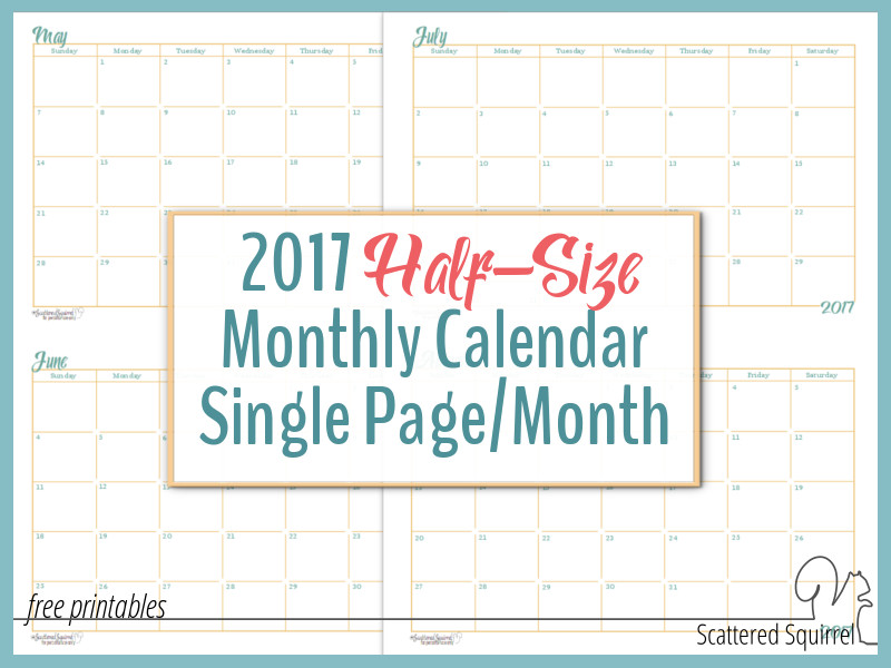 printable monthly planner june 2017