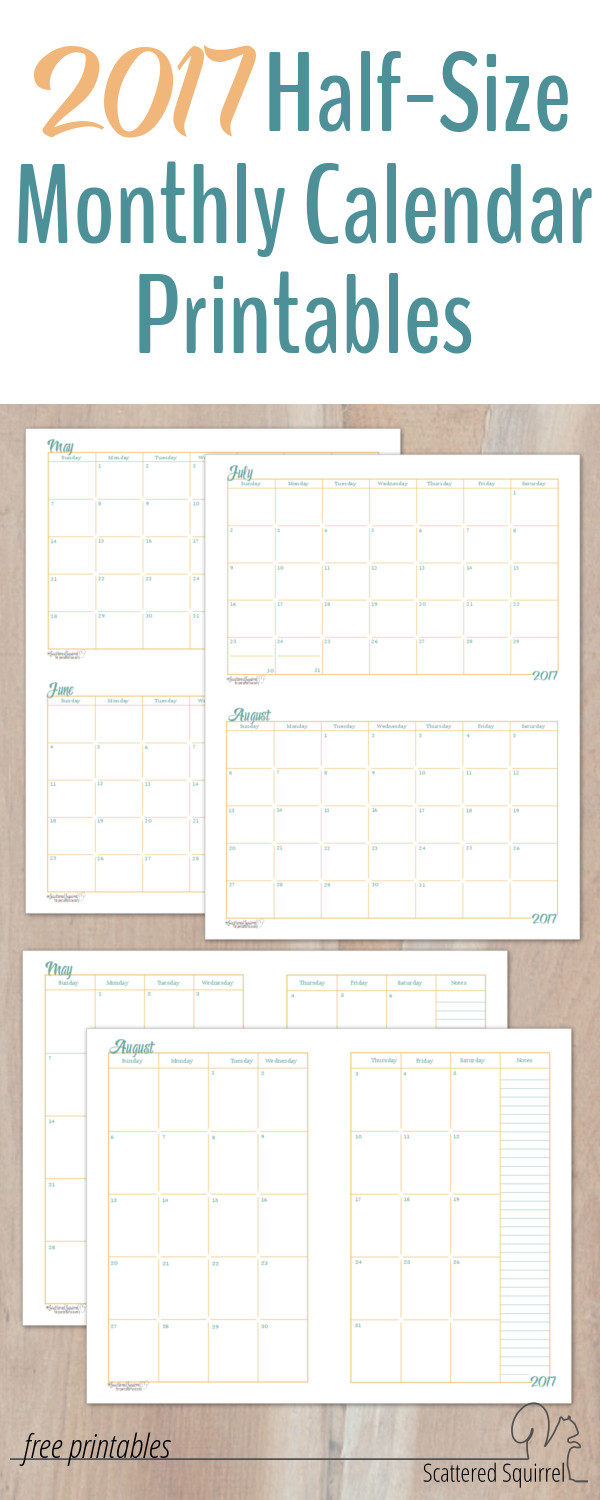 printable monthly planner june 2017