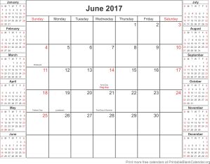June 2017 Printable Blank Calendar Templates - Printable Blank ...