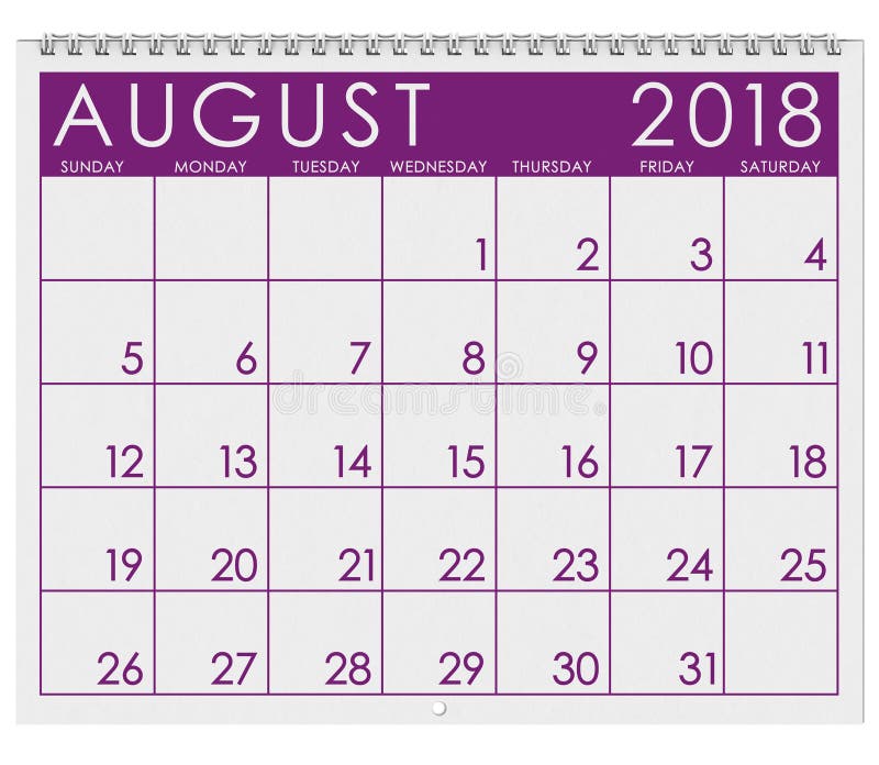 2018 Calendar: Month of February with Valentine`s Day Stock ...