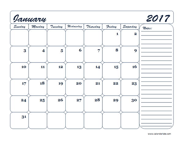 2017 Blank Schedule Template - Free Printable Templates