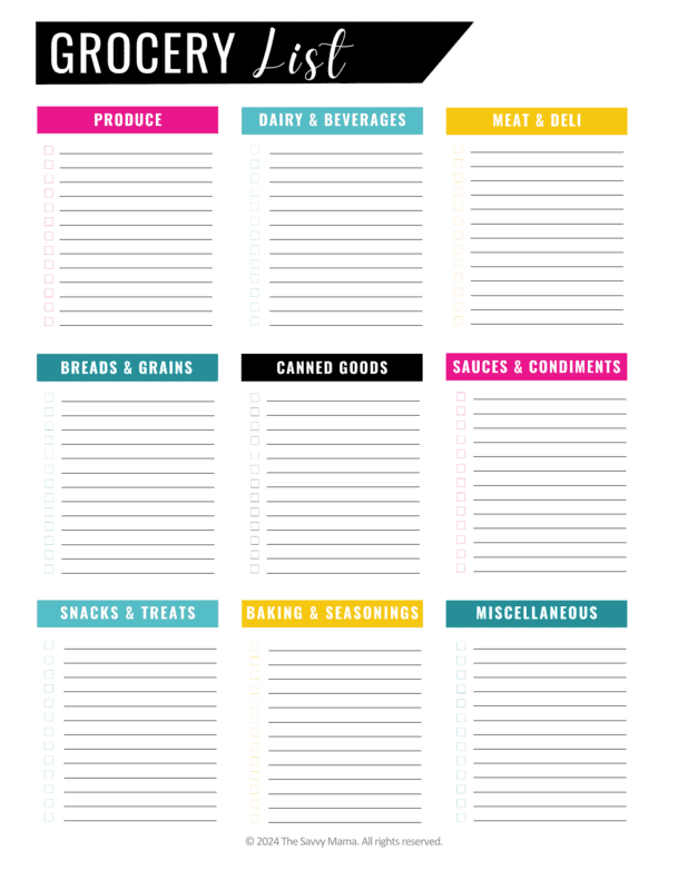 Ultimate Grocery List Template: Organize Your Shopping