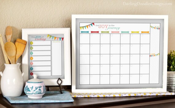 Calendar Printable Menu Planner Printable Monthly Calendar Weekly ...